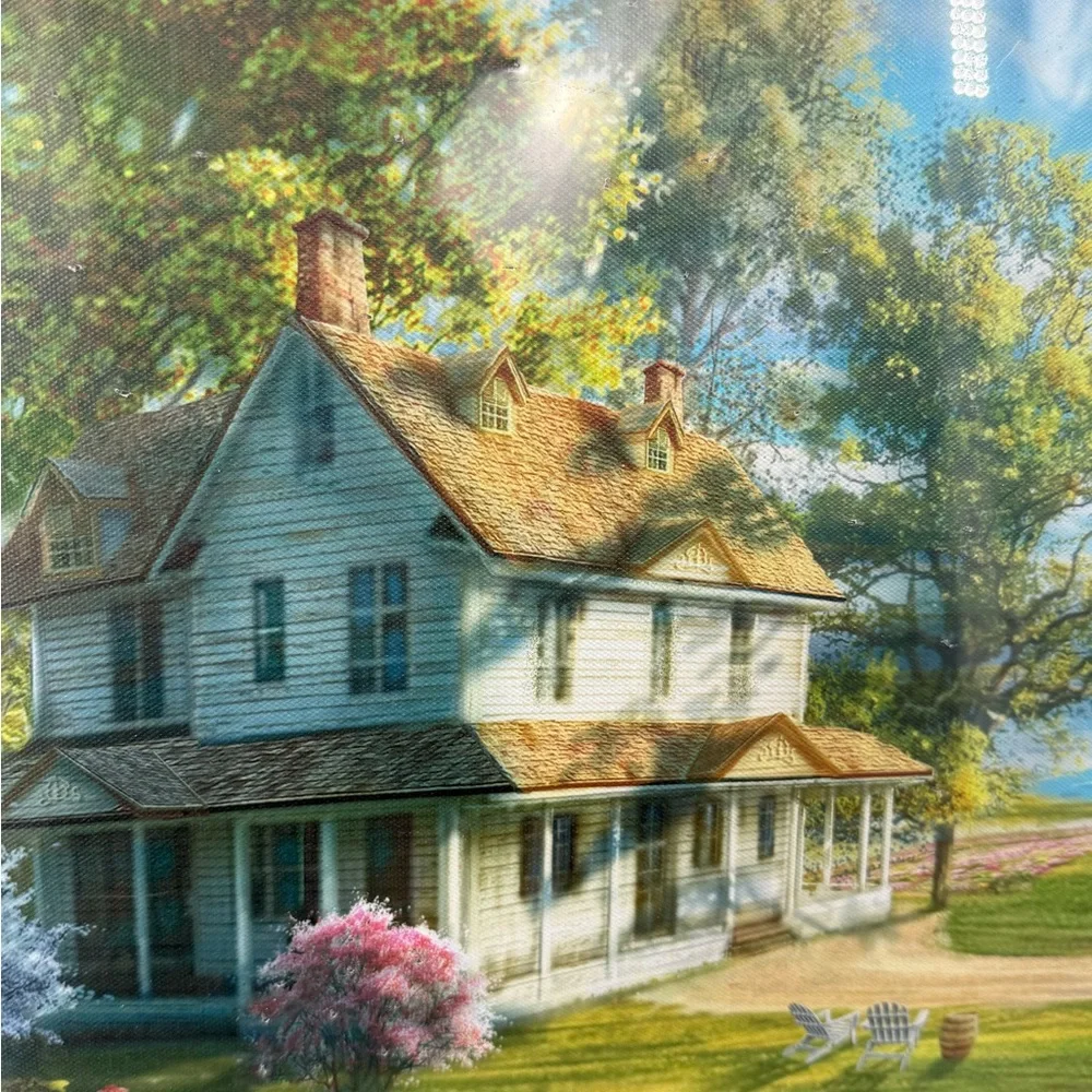 Vintage Harbor & Riverside Estate 16x20 Light-Up Canvas Battery-Operated Art